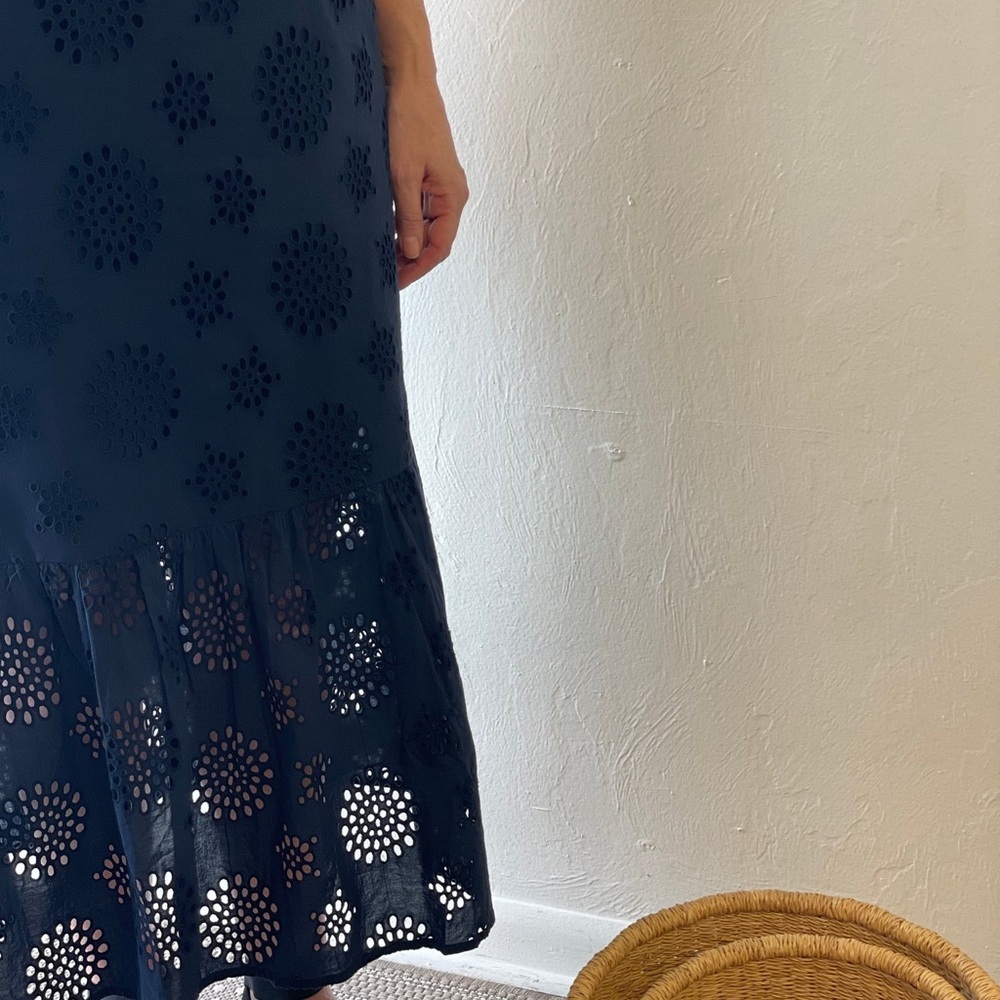 Boo Gemes Small Blue Ruffled Tiered Maxi Dress with Short Puff Sleeves - Picture 5 of 9